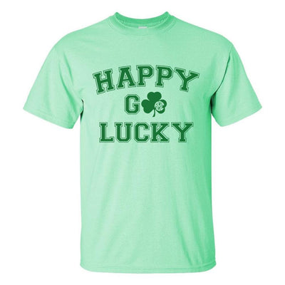 Monogrammed St. Patrick's Day Happy Go Lucky T-Shirt