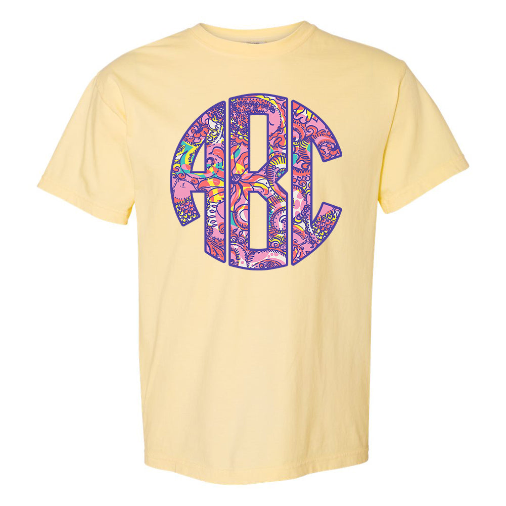 Monogrammed Lilly Pulitzer Tee Comfort Colors