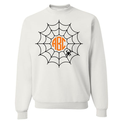 Monogrammed Halloween Spider Web Sweatshirt