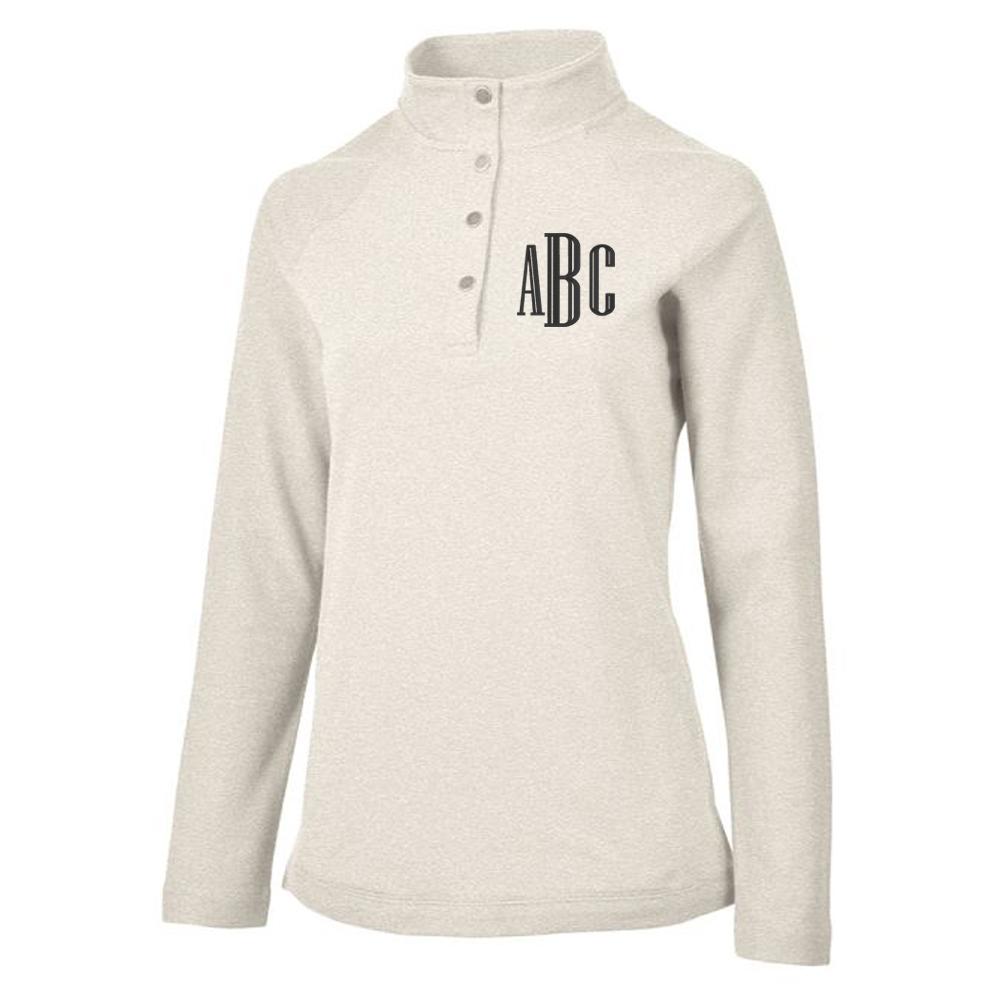 Ivory Pullover Sweater with Monogram