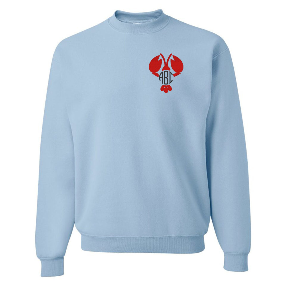 Lobster Embroidery Monogram Sweatshirt