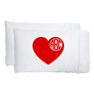 Valentines Day Pillow Case with your Personalized Initials
