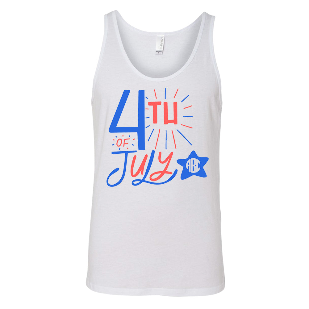 Monogrammed Fourth of July Tank Top