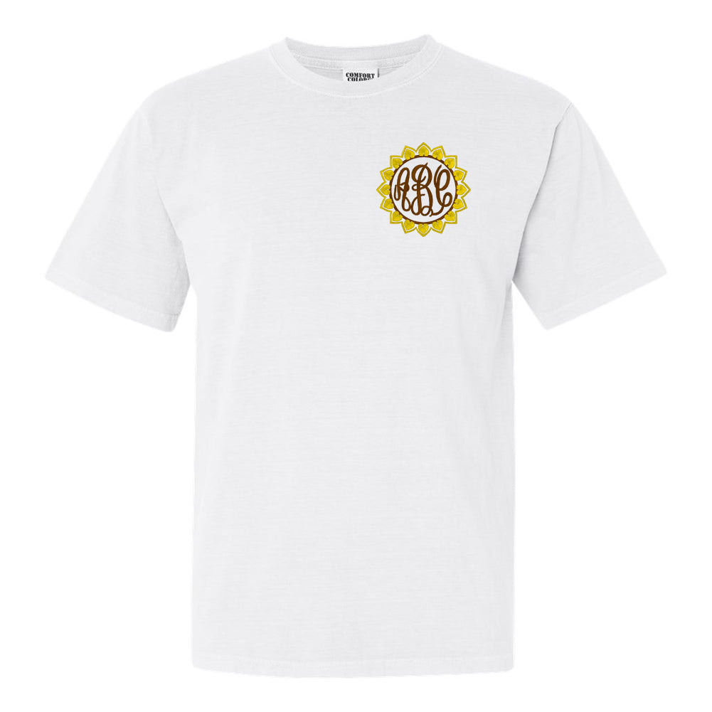 Monogrammed Sunflower T-Shirt