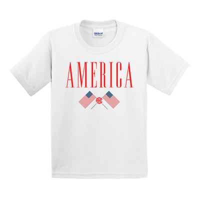 Kids Monogrammed 'America' T-Shirt