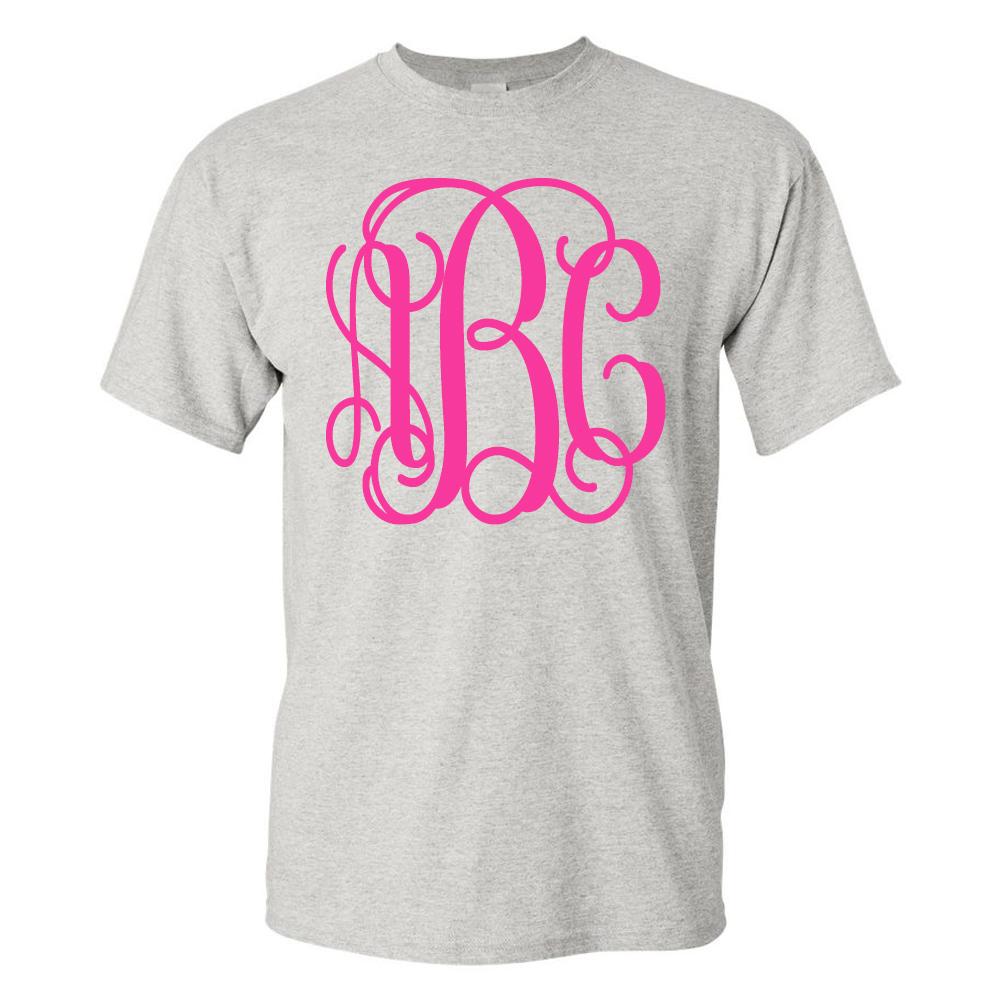 Monogrammed Big Print Basic T-Shirt
