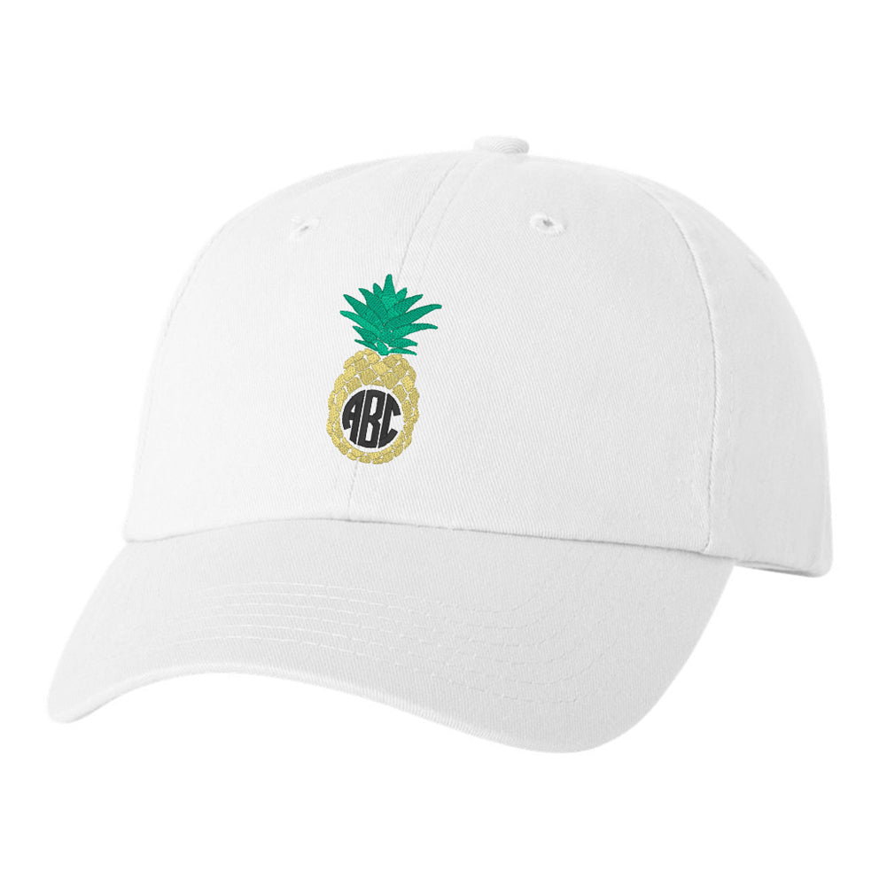 Monogrammed Pineapple Baseball Hat