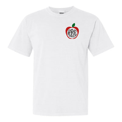 Monogrammed Teacher Apple T-Shirt