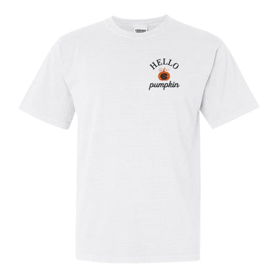 Monogrammed Hello Pumpkin Comfort Colors T-Shirt