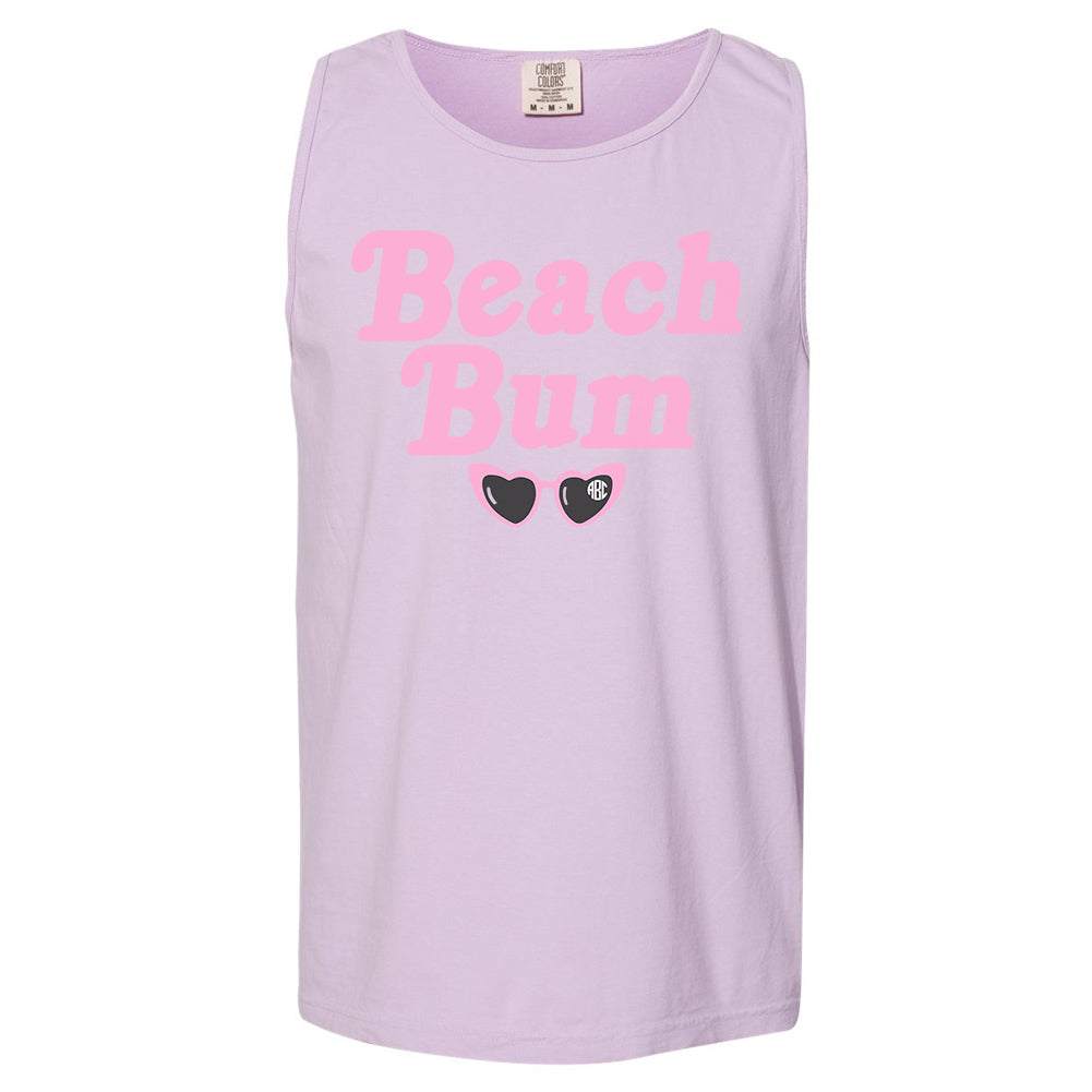 Monogrammed 'Beach Bum' Comfort Colors Tank Top