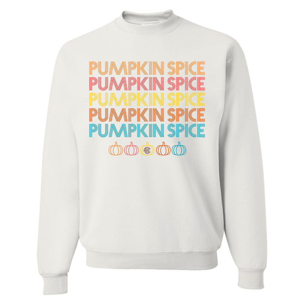 Monogrammed Retro Pumpkin Spice Sweatshirt