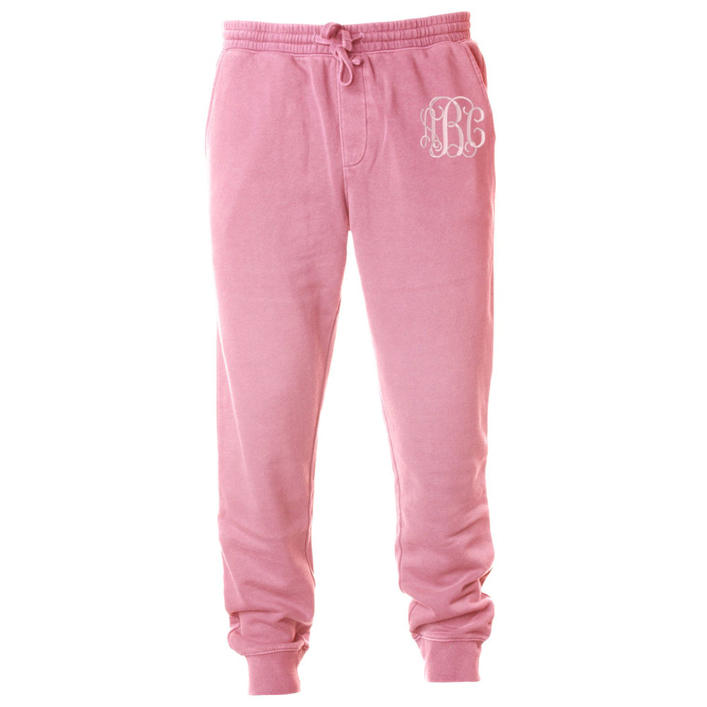 Monogrammed Pigment Dyed Joggers