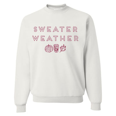 Monogrammed Fall Sweater Weather Sweatshirt