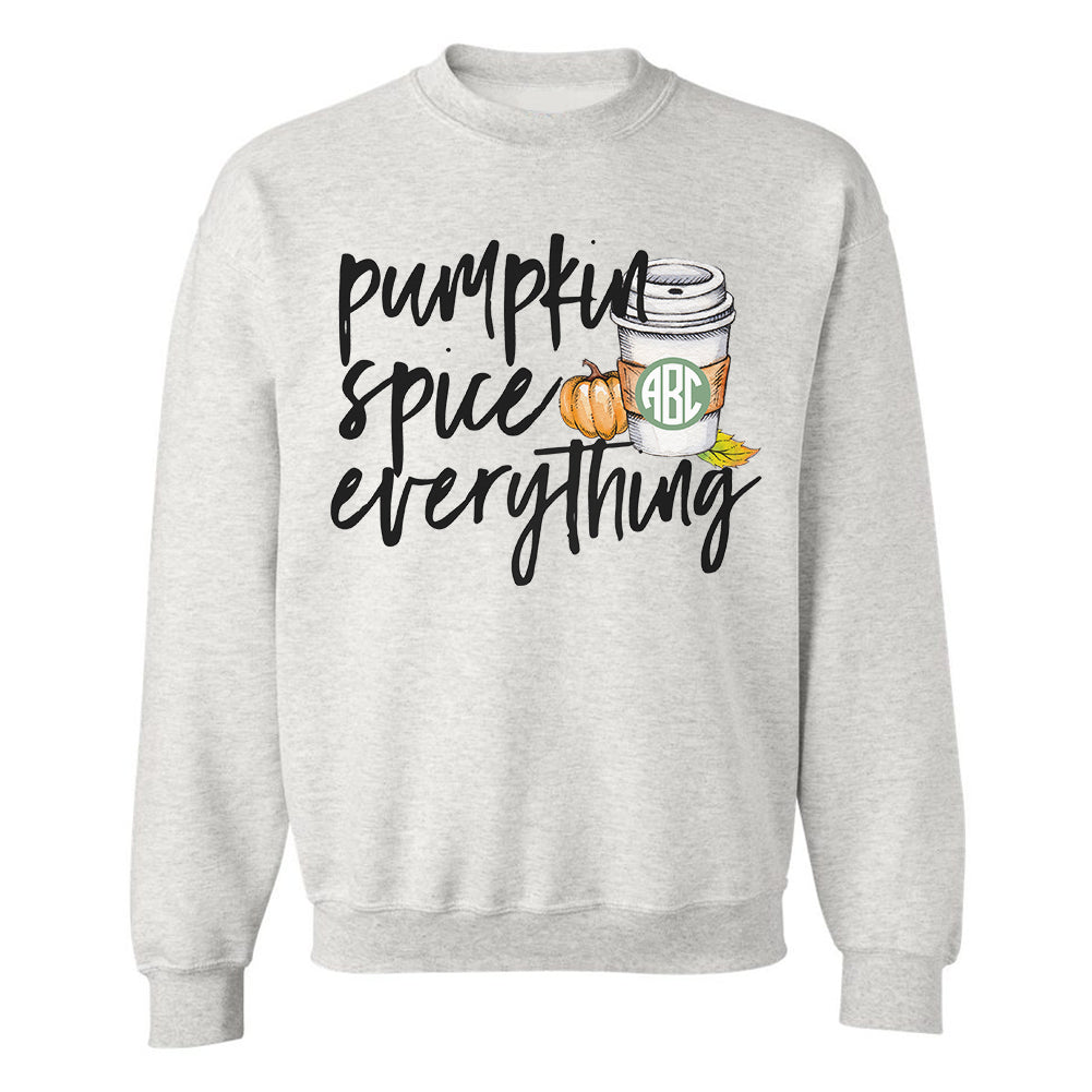 Monogrammed 'Pumpkin Spice Everything' Crewneck Sweatshirt