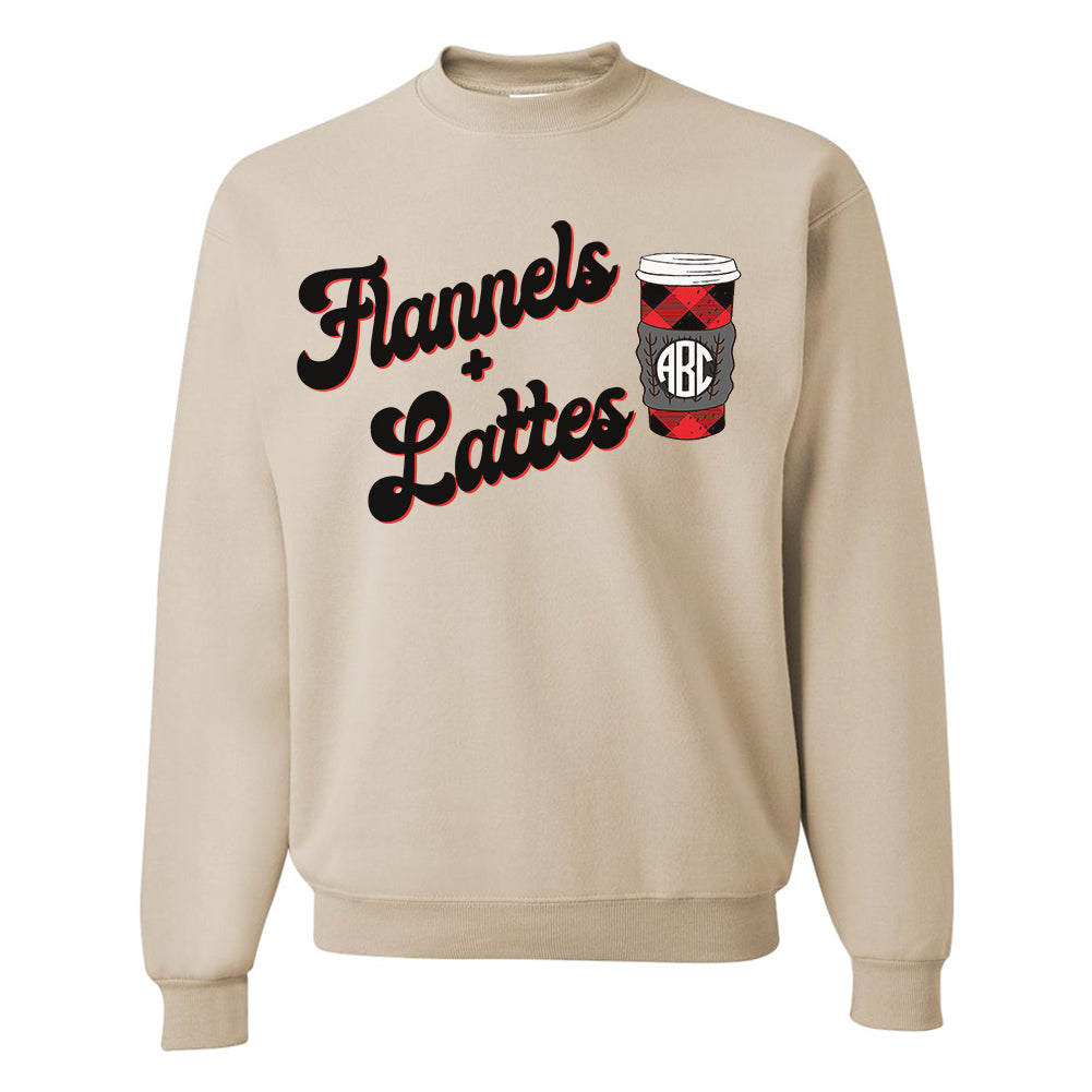 Monogrammed Flannels & Lattes Sweatshirt