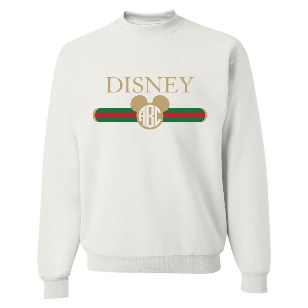Monogrammed Disney Mickey Designer Logo Dupe Sweatshirt