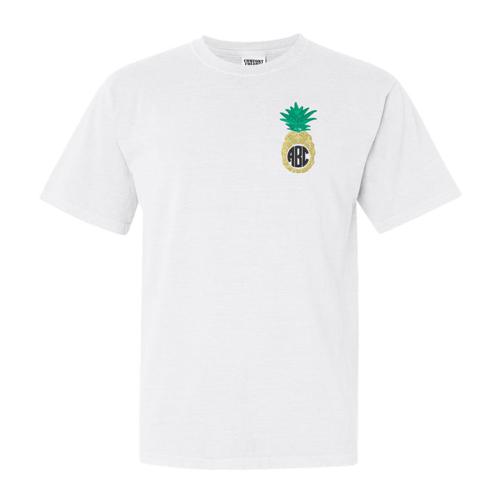 Monogrammed Pineapple Comfort Colors T-Shirt
