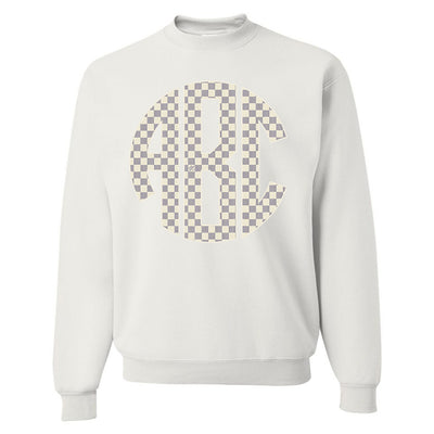 Monogrammed Designer Louis Vuitton Check Pattern Sweatshirt