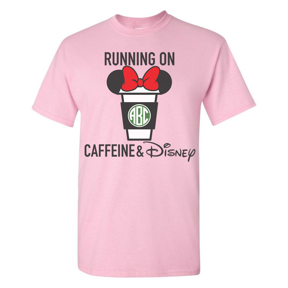 Monogrammed 'Caffeine & Disney' Basic T-Shirt