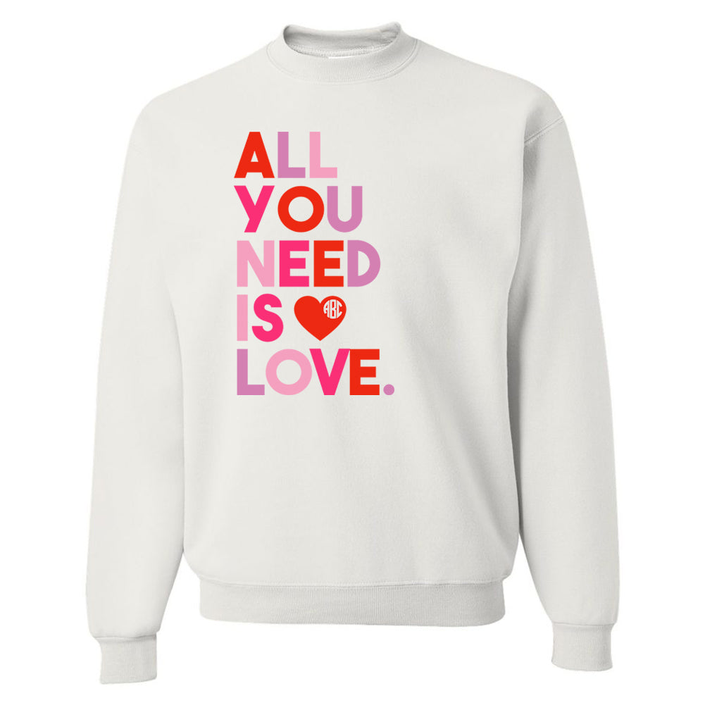 All you need is love monogram top comfy