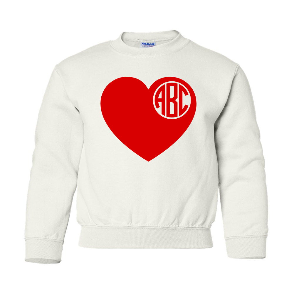 Youth Monogram Sweatshirt with Heart