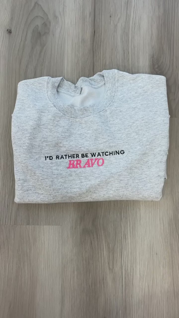 Make It Yours™ 'I'd Rather Be Watching' Crewneck Sweatshirt