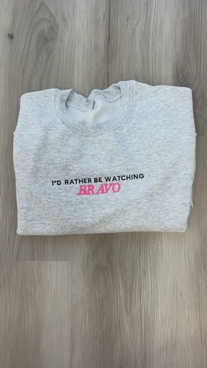 Make It Yours™ 'I'd Rather Be Watching' Crewneck Sweatshirt