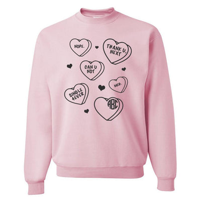 Monogrammed Single Anti-Valentine's Day Sweatshirt