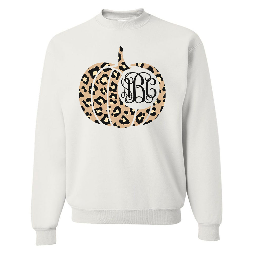 Monogrammed Leopard Pumpkin Sweatshirt