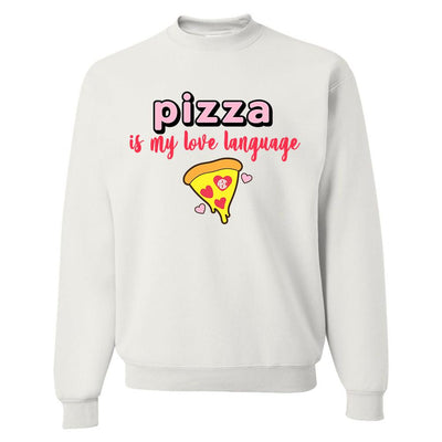 Monogrammed Pizza Is My Love Language Valentine's Day Sweatshirt