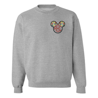 Monogrammed Christmas Mickey Disney Crewneck Sweatshirt