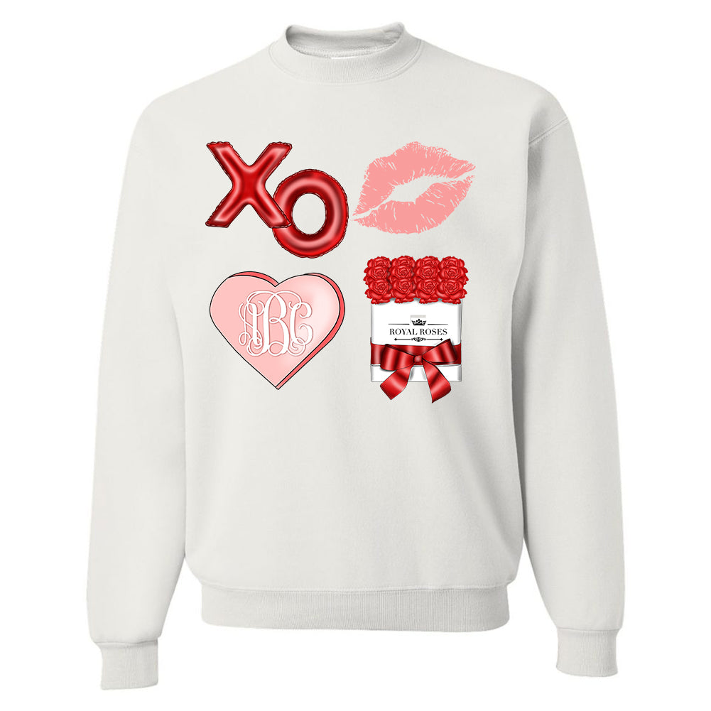Monogrammed Valentine's Day Crewneck Sweatshirt