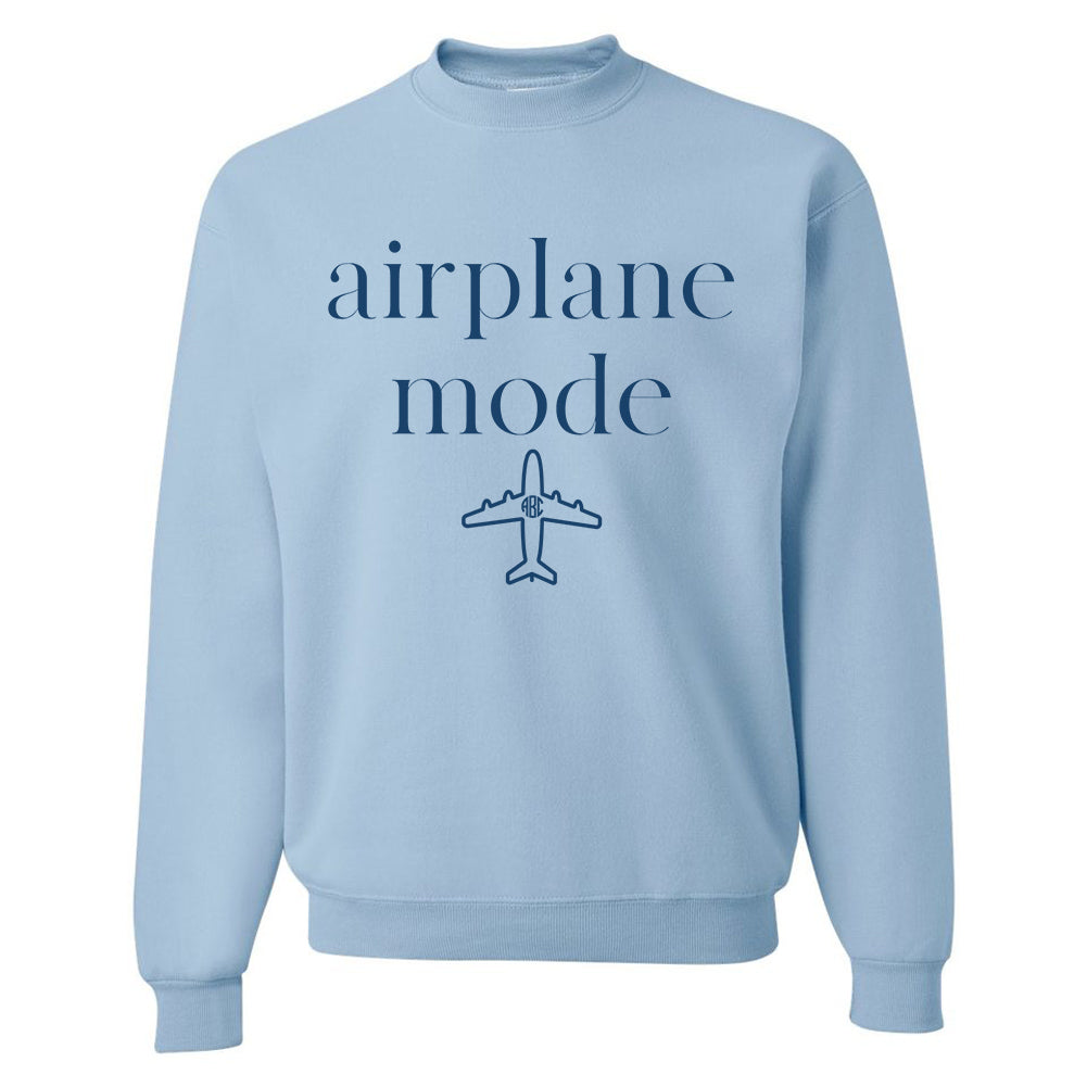 Monogrammed 'Airplane Mode' Crewneck Sweatshirt
