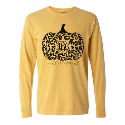Monogrammed Wild About Fall Leopard Long Sleeve Shirt