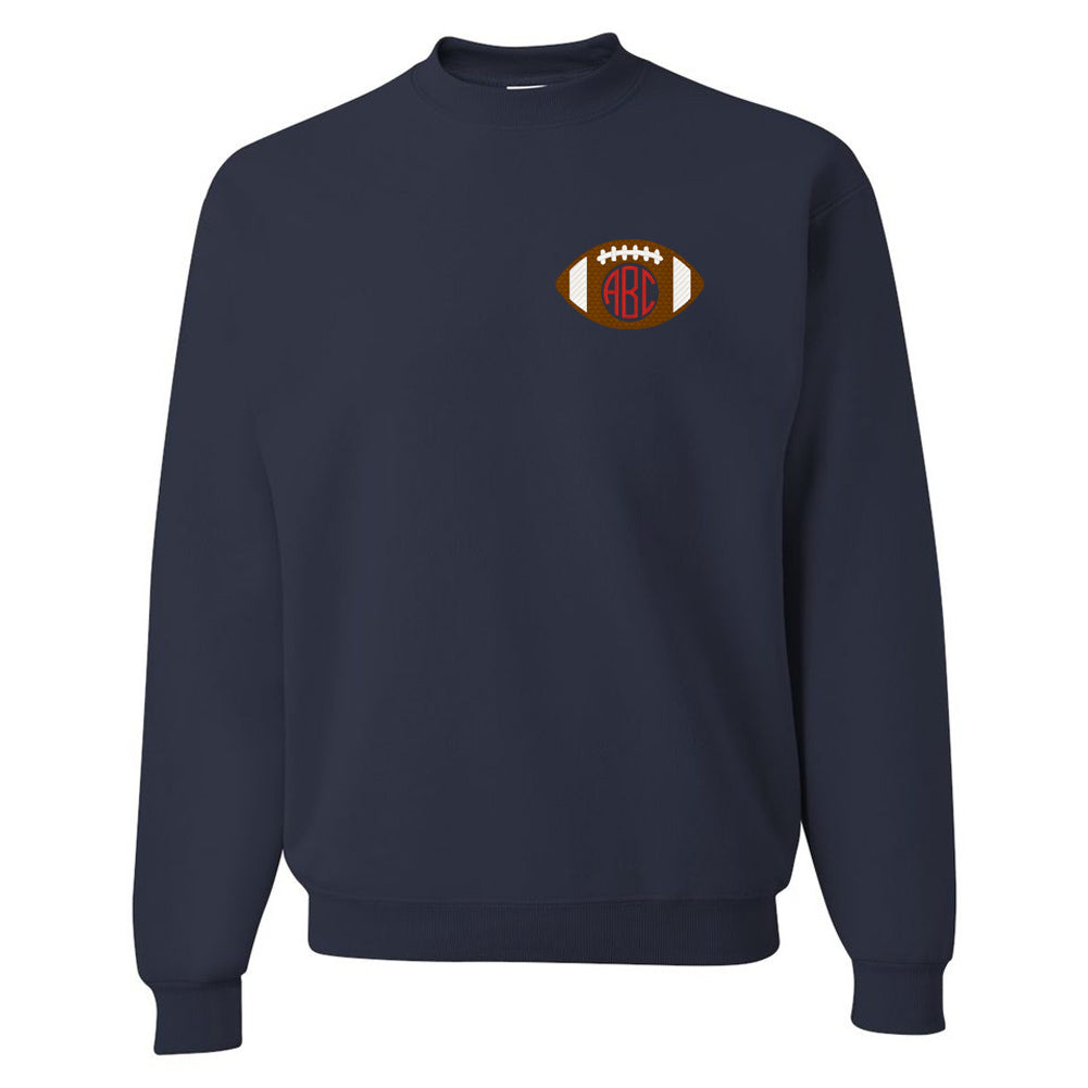 Monogrammed Football Crewneck Sweatshirt