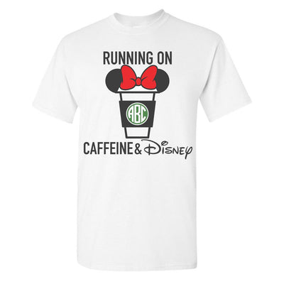 Monogrammed 'Caffeine & Disney' Basic T-Shirt