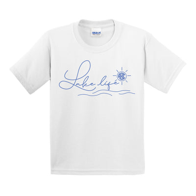 Kids Monogrammed 'Lake Life' T-Shirt