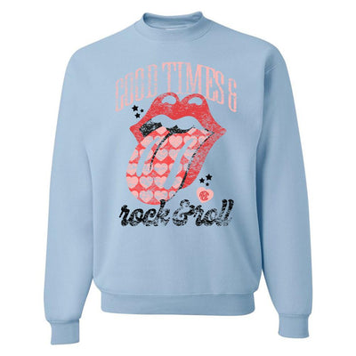 Monogrammed Good Times & Rock & Roll Band Tee Sweatshirt