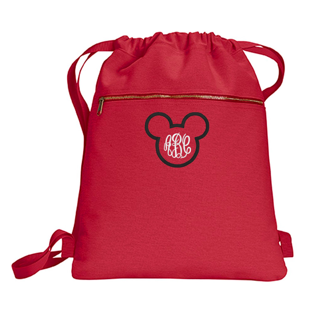 Monogrammed Disney Mickey Mouse Cinched Backpack Bag