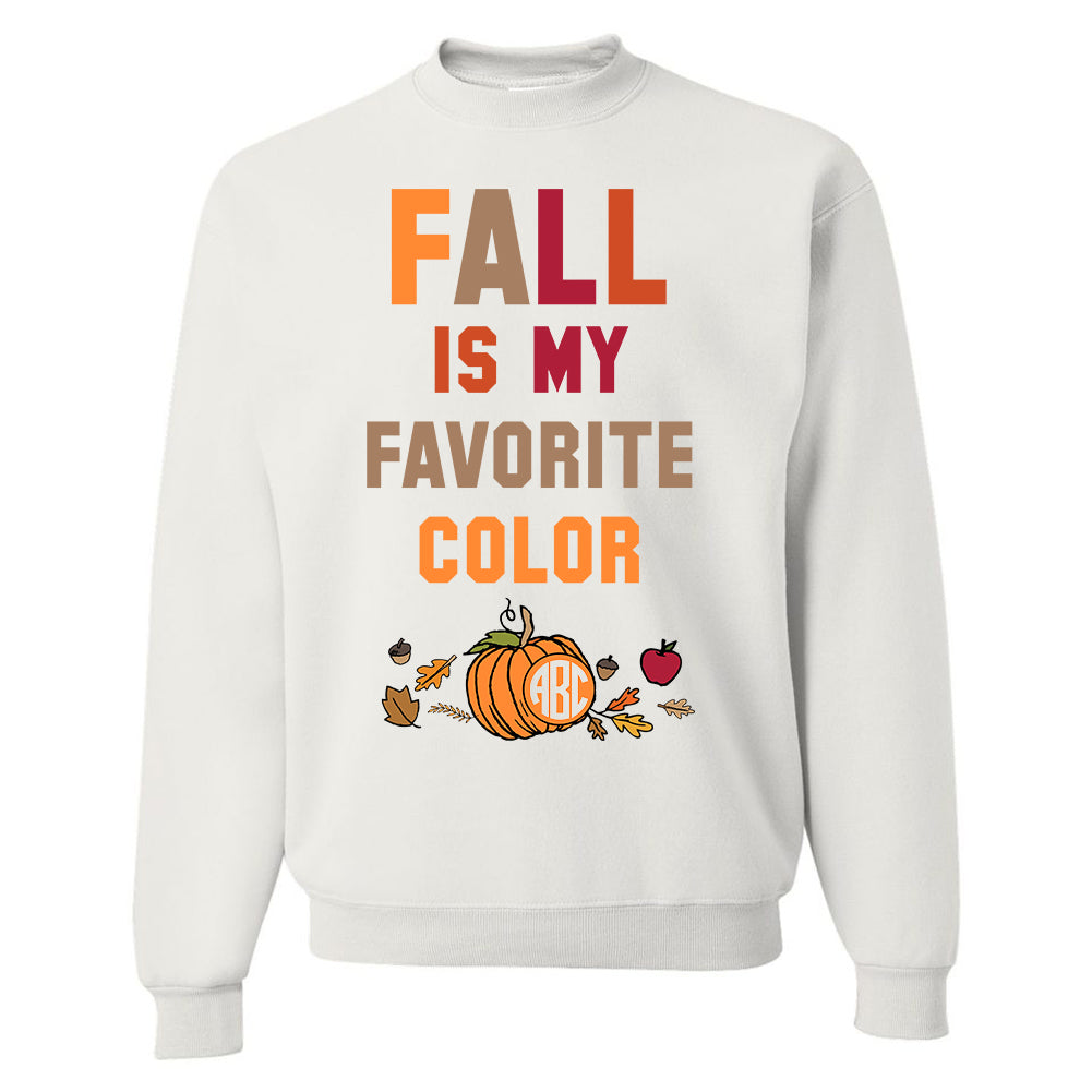 Monogrammed Fall Is My Favorite Color Sweatshirt