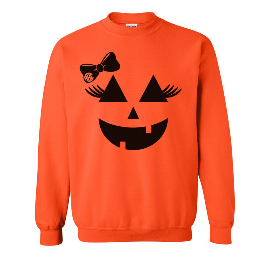 Monogrammed Halloween Jack O' Lantern Sweatshirt