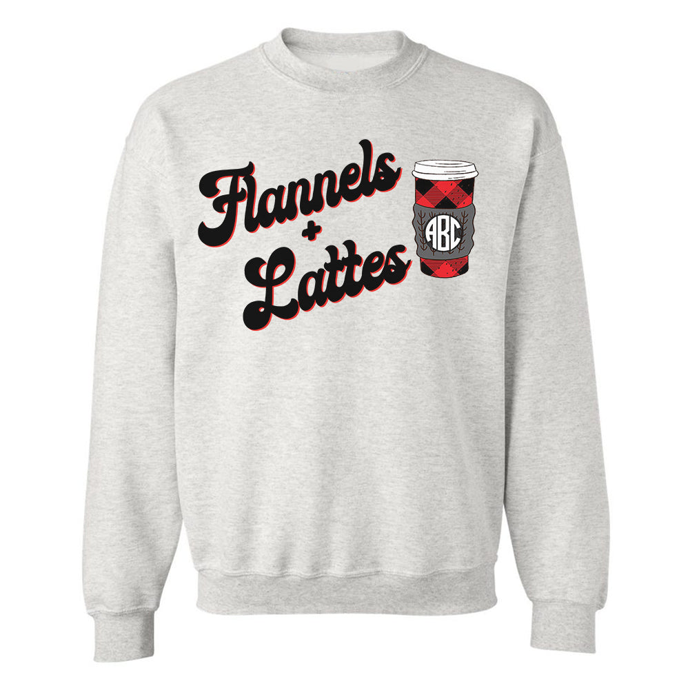 Monogrammed Flannels & Lattes Sweatshirt