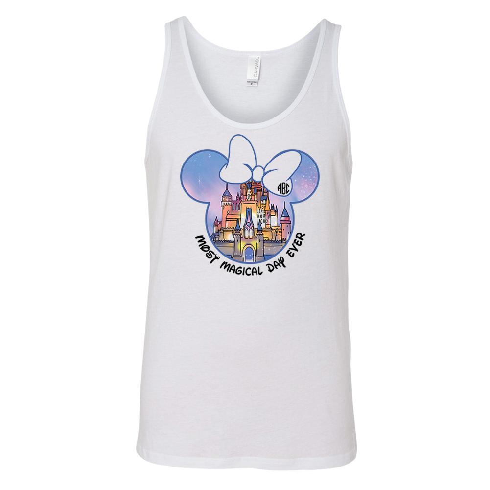 Monogrammed Disney Castle Magic Kingdom Most Magical Day Ever Tank Top