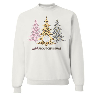 Monogrammed Leopard Wild About Christmas Sweatshirt