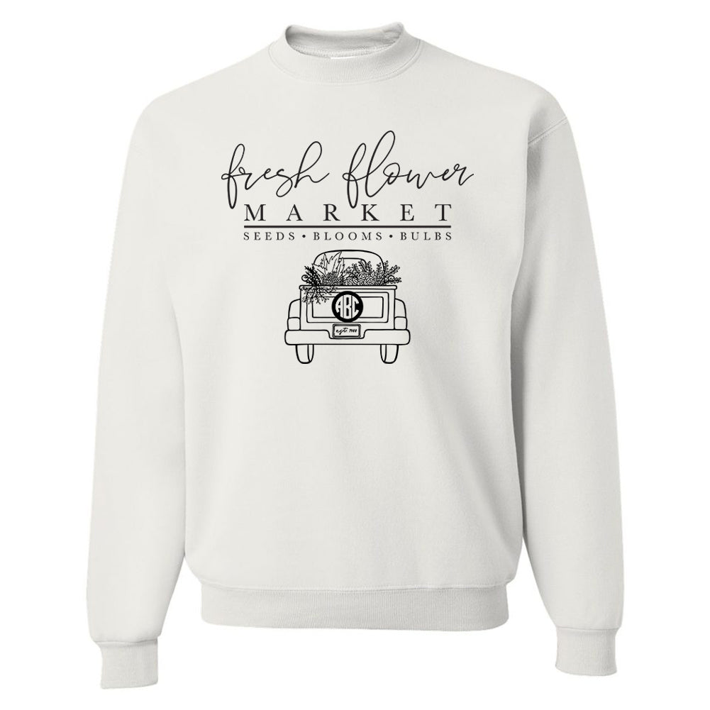 Monogrammed Flower Market Sweatshirt