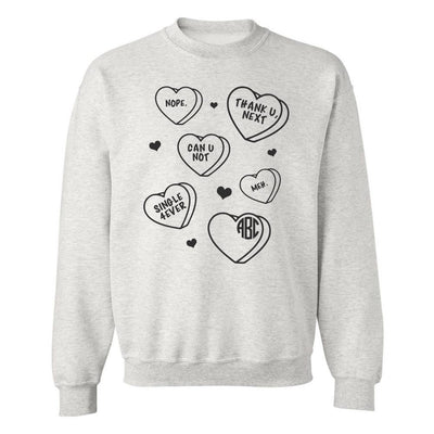 Monogrammed Single Anti-Valentine's Day Sweatshirt