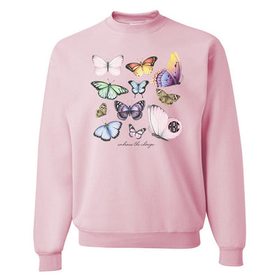 Monogrammed Butterflies Embrace The Change Sweatshirt