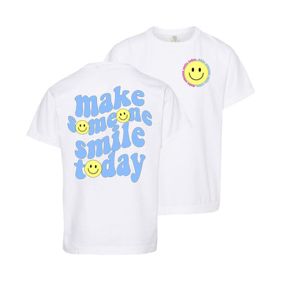 Kids 'Make Someone Smile Today' Front & Back T-Shirt