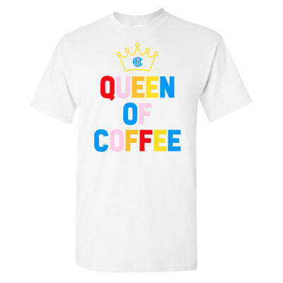 Monogrammed Queen Of Coffee Premium T-Shirt