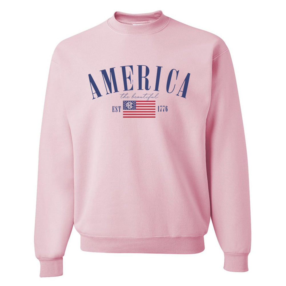 Monogrammed 'America Est. 1776' Crewneck Sweatshirt